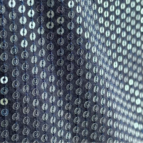 Vintage Y2K Bailey 44 Blue Sequin Mini Skirt Mermaidcore Festival Fashion Party - Picture 11 of 12